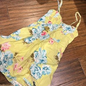 Abercrombie and fitch green flower dress xs
